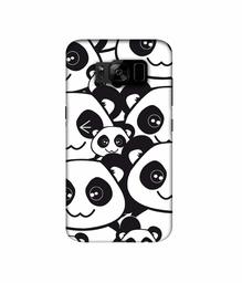 Amazon Brand - Solimo Designer Panda Texture 3D Printed Hard Back Case Mobile Cover for Samsung Galaxy S8 Plus