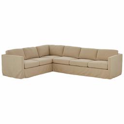 Amazon Brand – Stone & Beam Andover Slipcover Right-Facing L-Shaped Sectional, 124