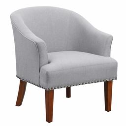 Amazon Brand – Ravenna Home Ryleigh Rounded Mid-Century Barrel Accent Chair, 27.5