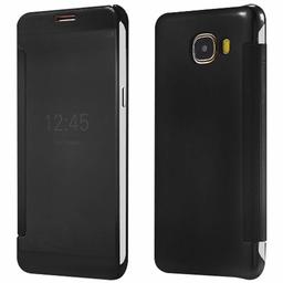 Amazon Brand - Solimo Protective Clear View flip Cover for Samsung Galaxy J7 Prime (Black)