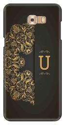 Amazon Brand - Solimo Designer Black Pattern Alphabet-U 3D Printed Hard Back Case Mobile Cover for Samsung Galaxy C9 Pro