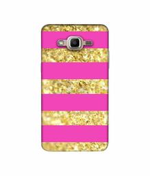 Amazon Brand - Solimo Designer Golden Stripes 3D Printed Hard Back Case Mobile Cover for Samsung Galaxy J2 Prime