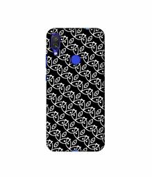 Amazon Brand - Solimo Designer White Pattern 3D Printed Hard Back Case Mobile Cover for Xiaomi Redmi Note 7 Pro