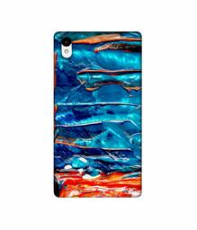 Amazon Brand - Solimo Designer Blue Oil Color 3D Printed Hard Back Case Mobile Cover for Sony Xperia Z2