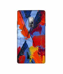 Amazon Brand - Solimo Designer X Multicolor Texture 3D Printed Hard Back Case Mobile Cover for OnePlus 2