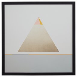 Amazon Brand – Rivet Modern Gold Pyramid Triangle Print Wall Art, 30