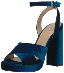 Amazon Brand - The Fix Women's Gabriela High-Heel Cross-Strap Platform Dress Sandal,petrol blue,6.5 B US