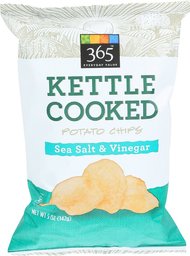 365 Everyday Value, Kettle Cooked Potato Chips, Sea Salt & Vinegar, 5 oz