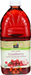 365 Everyday Value, Organic 100% Juice Flavored Juice Blend from Concentrate, Cranberry, 64 fl oz