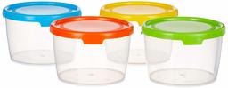 Amazon Brand - Solimo Plastic Storage Container Set, 300ml, Set of 4, Multicolour