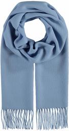 HIKARO Plain Dyed Scarf for Women & Men with Fringe - Stylish Monochrome Scarf Perfect for Autumn & Winter - 30x180cm, Blue