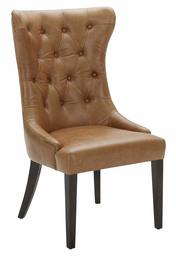 Amazon Brand – Stone & Beam Leather Dining Chair with Deep Tufting, 42