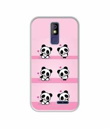 Amazon Brand - Solimo Designer Panda Pattern UV Printed Soft Back Case Mobile Cover for Panasonic P100