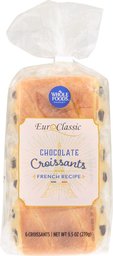 Whole Foods Market, Croissant Brioche Chocolate 6 Pack, 9.5 Ounce