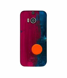 Amazon Brand - Solimo Designer Pink and Blue Brush Texture 3D Printed Hard Back Case Mobile Cover for HTC One M8