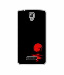 Amazon Brand - Solimo Designer Red Moon UV Printed Soft Back Case Mobile Cover for Lenovo A2010