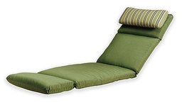 Strathwood Chaise Cushon, Boxwood with Bluegrass Headrest