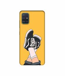 Amazon Brand - Solimo Designer Boy Shoes Pattern 3D Printed Hard Back Case Mobile Cover for Samsung Galaxy A51