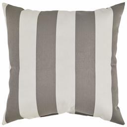 Amazon Brand – Stone & Beam Classic Stripe Outdoor Throw Pillow - 20 x 20 Inch, Pearl Grey