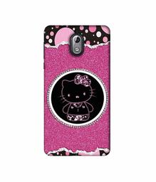 Amazon Brand - Solimo Designer Kitty with Glitter 3D Printed Hard Back Case Mobile Cover for Nokia 3.1