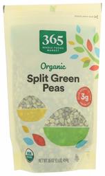 365 by Whole Foods Market, Organic Dry Beans, Split Green Peas, 16 Ounce