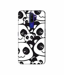 Amazon Brand - Solimo Designer Panda Texture 3D Printed Hard Back Case Mobile Cover for Oppo A9 (2020)