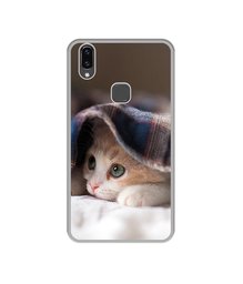 Amazon Brand - Solimo Designer Sleepy Kitten UV Printed Soft Back Case Mobile Cover for Vivo V9