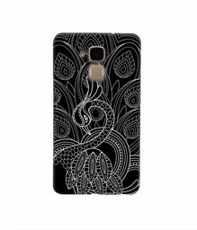 Amazon Brand - Solimo Designer Peacock Feather Pattern 3D Printed Hard Back Case Mobile Cover for Huawei Honor 5c