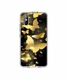 Amazon Brand - Solimo Designer Golden Butterfly Pattern UV Printed Soft Back Case Mobile Cover for iKall K200