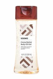 Amazon Brand - Solimo Body Oil Gel with Cocoa Butter, Paraben Free, 6.8 Fluid Ounce