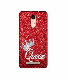 Amazon Brand - Solimo Designer Queen On Red Glitter 3D Printed Hard Back Case Mobile Cover for Xiaomi Redmi Note 3