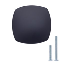 AmazonBasics - Alça de armário redonda e quadrada, 3,2 cm de diâmetro, preto liso, pacote de 25