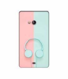 Amazon Brand - Solimo Designer Head Phone 3D Printed Hard Back Case Mobile Cover for Microsoft Lumia 540