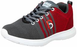 Bourge Boy's Grey and Red Running Shoes-1 UK (35 EU) (2 US) (Orange-10)