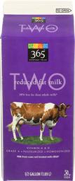 365 Everyday Value, Reduced Fat 2% Milk, Half Gallon, 64 oz