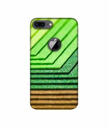 Amazon Brand - Solimo Designer Green Shad Texture 3D Printed Hard Back Case Mobile Cover for Apple iPhone 8 Plus (with Logo Cut)