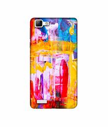 Amazon Brand - Solimo Designer Multicolor Canvas Paint 3D Printed Hard Back Case Mobile Cover for Vivo V1