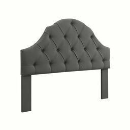 Amazon Brand – Ravenna Home Wolcott Adjustable Height Arched Tufted Headboard, King / California King Size Bed, Slate Grey