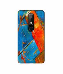 Amazon Brand - Solimo Designer Sky Blue and Orange Canvas 3D Printed Hard Back Case Mobile Cover for Nokia 6.1 Plus