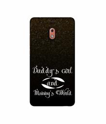 Amazon Brand - Solimo Designer Daddy's Girl and Mummy World 3D Printed Hard Back Case Mobile Cover for Nokia 2.1