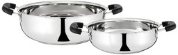 Amazon Brand - Solimo Stainless Steel 2-Piece Kadai without Lid