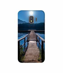 Amazon Brand - Solimo Designer Wooden Beach 3D Printed Hard Back Case Mobile Cover for Samsung Galaxy J2 Core