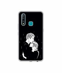 Amazon Brand - Solimo Designer Couples Standing in Rain UV Printed Soft Back Case Mobile Cover for Vivo Z1 Pro