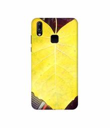 Amazon Brand - Solimo Designer Yellow Leaf 3D Printed Hard Back Case Mobile Cover for Vivo Y95