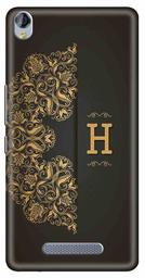 Amazon Brand - Solimo Designer Black Pattern Alphabet-H 3D Printed Hard Back Case Mobile Cover for Micromax Canvas Juice 3 Plus