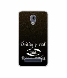 Amazon Brand - Solimo Designer Daddy's Girl and Mummy World UV Printed Soft Back Case Mobile Cover for Micromax Bharat 2 Plus