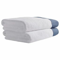 Rivet Contemporary Linen Cuffed Cotton Towels