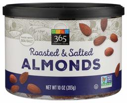 365 Everyday Value, Almonds, Roasted & Salted, 10 oz