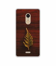 Amazon Brand - Solimo Designer Leaf on Wood UV Printed Soft Back Case Mobile Cover for Lyf Water 7