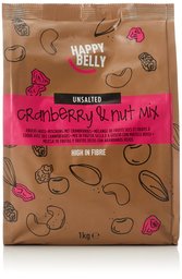 Happy Belly Studentenfutter mit Cranberries Mix, 1000 g